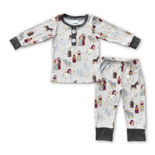 Load image into Gallery viewer, Nativity long sleeves kids boy Christmas pajamas