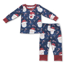 Load image into Gallery viewer, Santa candy cane baby kids Christmas pajamas