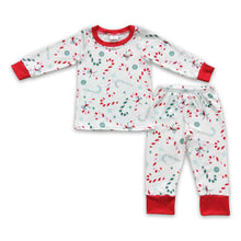 Load image into Gallery viewer, Candy cane long sleeves kids boy Christmas pajamas