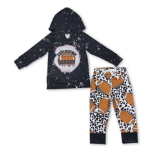 Load image into Gallery viewer, Touch down season football leopars kids hoodie set