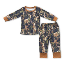 Load image into Gallery viewer, Deer camo long sleeves kids boy pajamas
