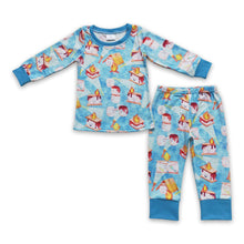 Load image into Gallery viewer, Blue cake long sleeves baby boy winter pajamas