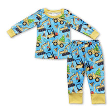 Load image into Gallery viewer, Constructions Christmas tree gifts boy pajamas