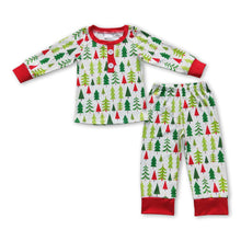 Load image into Gallery viewer, Long sleeves Christmas tree baby boy pajamas