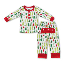 Load image into Gallery viewer, Long sleeves Christmas tree baby boy pajamas