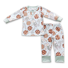 Load image into Gallery viewer, Cookie milk candy cane kids boy Christmas pajamas