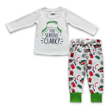 Load image into Gallery viewer, Green hat Christmas tree truck kids boy outfits