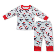 Load image into Gallery viewer, Christmas hat cow stripe baby kids pajamas