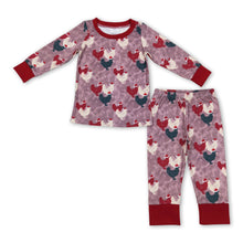 Load image into Gallery viewer, Christmas hat chicken long sleeves baby kids pajamas