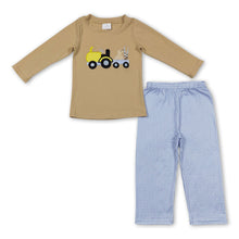 Load image into Gallery viewer, Dog hunting tractor long sleeves top pants kids boy clothes
