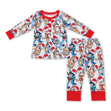 Load image into Gallery viewer, Christmas hat dog long sleeves kids boy pajamas