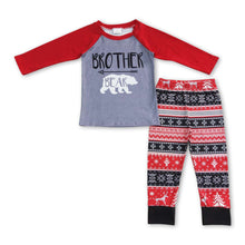 Load image into Gallery viewer, Brother bear top deer Christmas tree pants boy clothes
