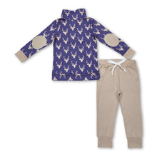 Load image into Gallery viewer, Long sleeves deer kids boys hunting pullover set