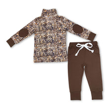 Load image into Gallery viewer, Long sleeves camo kids boys hunting pullover set
