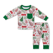 Load image into Gallery viewer, Christmas tree cake gingerbread kids boys pajamas