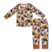 Load image into Gallery viewer, Long sleeves horse rodeo western kids boys pajamas