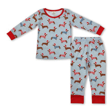 Load image into Gallery viewer, Long sleeves Christmas hat dog kids pajamas