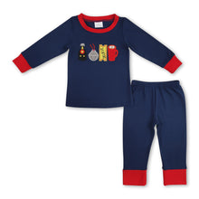 Load image into Gallery viewer, Long sleeves train believe kids boys Christmas pajamas
