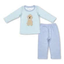 Load image into Gallery viewer, Stripe dog top pants kids boys clothing