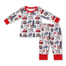 Load image into Gallery viewer, Red long sleeves cars Christmas tree kids boys pajamas