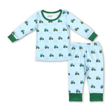 Load image into Gallery viewer, Green long sleeves tractor kids boys farm pajamas