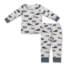 Load image into Gallery viewer, Long sleeves airplane kids boys pajamas