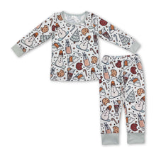 Load image into Gallery viewer, Snowman cookie milk Christmas kids boys pajamas