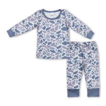 Load image into Gallery viewer, Long sleeves grey camo kids boys pajamas