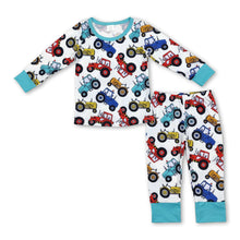 Load image into Gallery viewer, Long sleeves tractor top pants kids boys pajamas