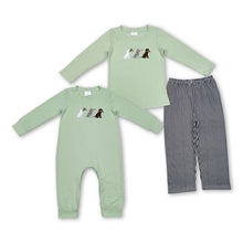 Load image into Gallery viewer, Long sleeves dog duck top plaid pants boys clothing