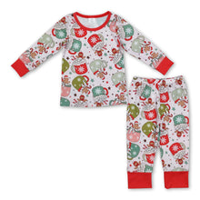 Load image into Gallery viewer, Gingerbread milk candy cane kids Christmas pajamas