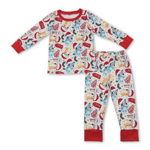 Load image into Gallery viewer, Christmas tree cake milk dog kids boys pajamas