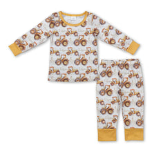 Load image into Gallery viewer, Long sleeves tractor farm kids boys fall pajamas