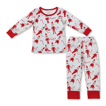 Load image into Gallery viewer, Red Christmas hat candy cane kids boys pajamas