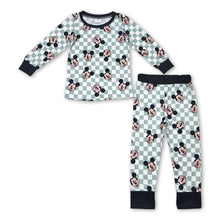 Load image into Gallery viewer, Long sleeves plaid mouse kids boys pajamas