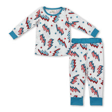 Load image into Gallery viewer, Long sleeves plaid thunder baby kids pajamas