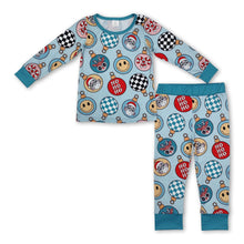 Load image into Gallery viewer, Ho ho ho santa ornaments baby kids Christmas pajamas