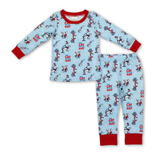 Load image into Gallery viewer, Red long sleeves cat hat kids boys pajamas