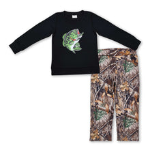 Load image into Gallery viewer, Long sleeves fishing top camo pants boys clothing