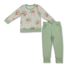 Load image into Gallery viewer, Long sleeves stripe santa top pants boys Christmas clothes