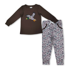 Load image into Gallery viewer, Brown long sleeves duck top camo pants boys clothing