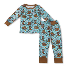 Load image into Gallery viewer, Cow boots howdy long sleeves top pants boys clothes