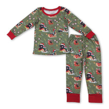 Load image into Gallery viewer, Christmas hat hunting dog duck kids boys pajamas