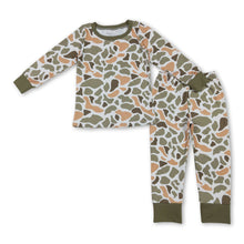 Load image into Gallery viewer, Long sleeves green orange camo baby kids pajamas