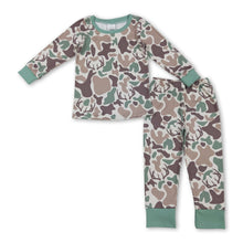 Load image into Gallery viewer, Long sleeves camo deer kids boys hunting pajamas