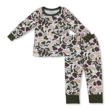 Load image into Gallery viewer, Long sleeves camo duck deer dog hunting boy pajamas