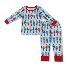 Load image into Gallery viewer, Long sleeves blue ballet kids boys Christmas pajamas