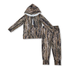 Load image into Gallery viewer, Camo zip hoodie pants hunting kids clothes