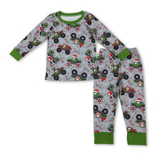 Load image into Gallery viewer, Christmas hat truck candy cane kids boys pajamas