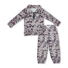 Load image into Gallery viewer, Camo pocket zipper pullover pants kids boys clothing